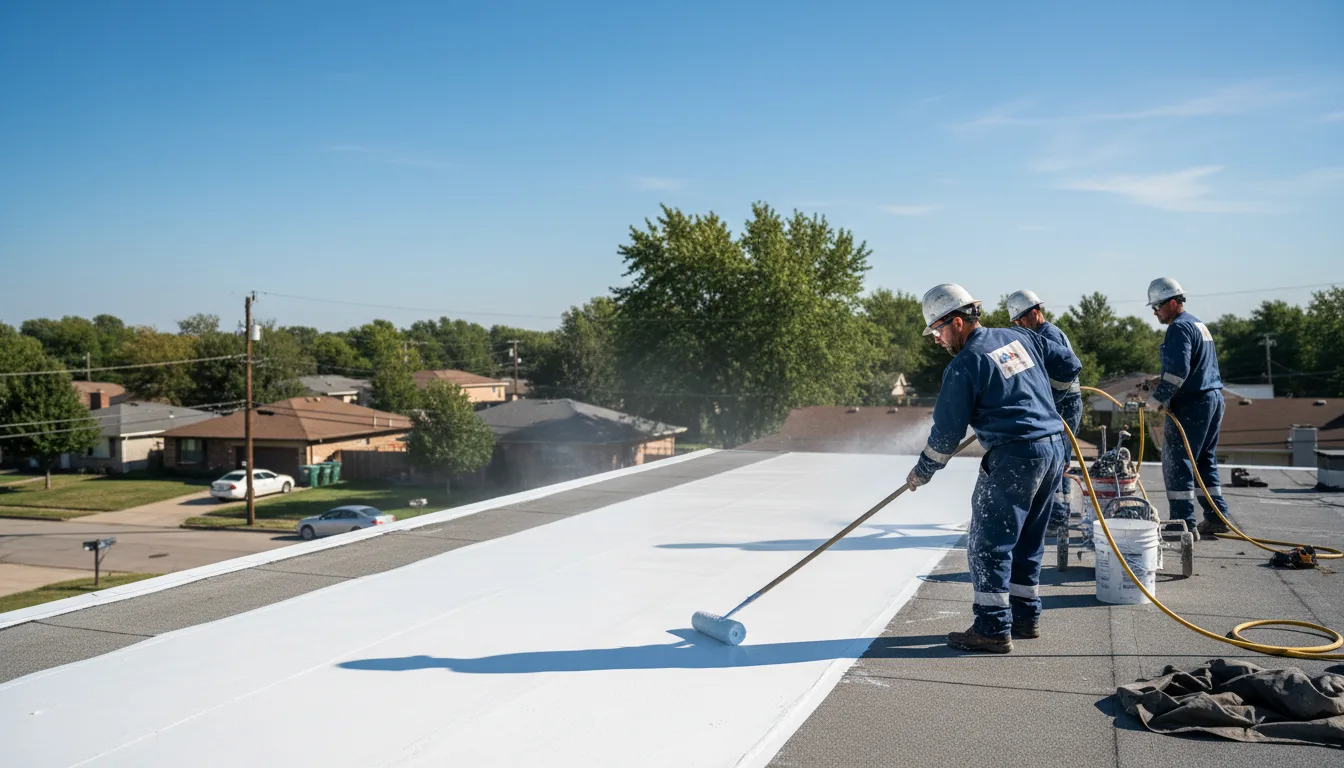 Commercial roof coating in Baylis, IL near me